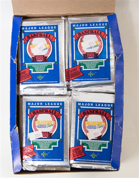 1989 Upper Deck Baseball Unopened Wax Box (Possible Ken Griffey Jr. Rookie Cards!) - BBCE