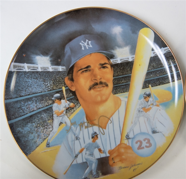 Lot of Baseball Memorabilia - Joe DiMaggio Albums (sealed) and (3) Collector Plates (N. Ryan, B. Robinson, D. Mattingly)