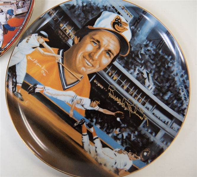 Lot of Baseball Memorabilia - Joe DiMaggio Albums (sealed) and (3) Collector Plates (N. Ryan, B. Robinson, D. Mattingly)
