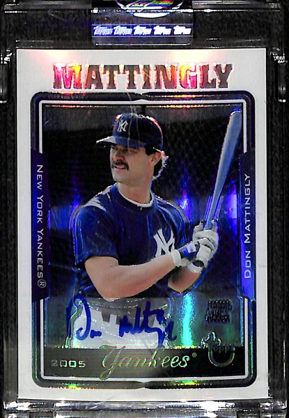 2005 Topps Chrome Retired Don Mattingly SP Autograph Refractor Card /25
