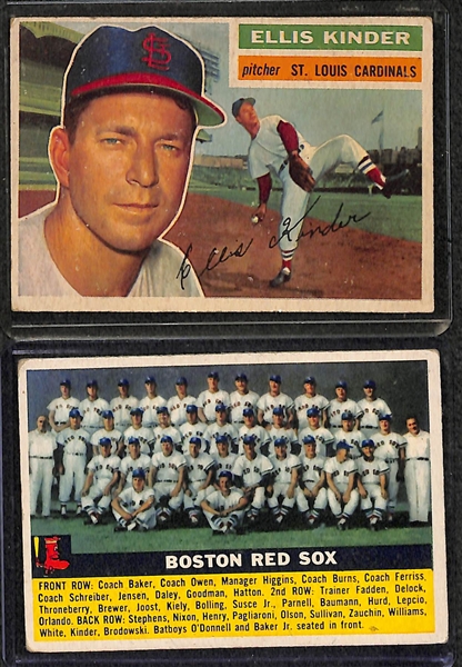 Lot of 200+ Assorted Topps Baseball Cards from 1956-1965 w. 1956 Hank Aaron & 1956 Luis Aparicio Rookie Card