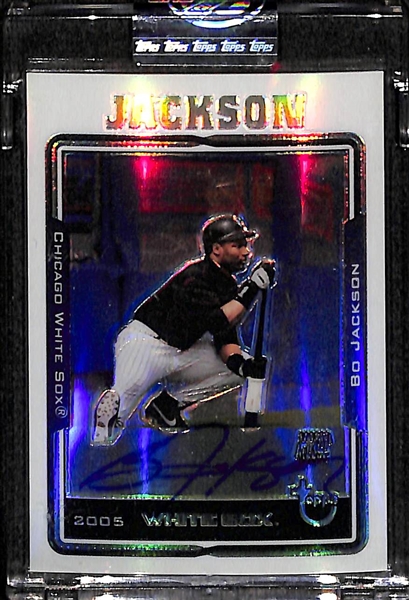2005 Topps Chrome Retired Bo Jackson SP Autograph Refractor Card /25