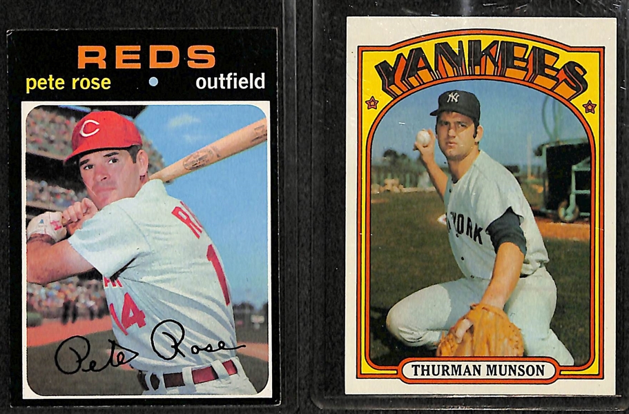 Lot of 125 Topps Baseball Cards from 1971 & 1972 w. 1971 Munson (2)