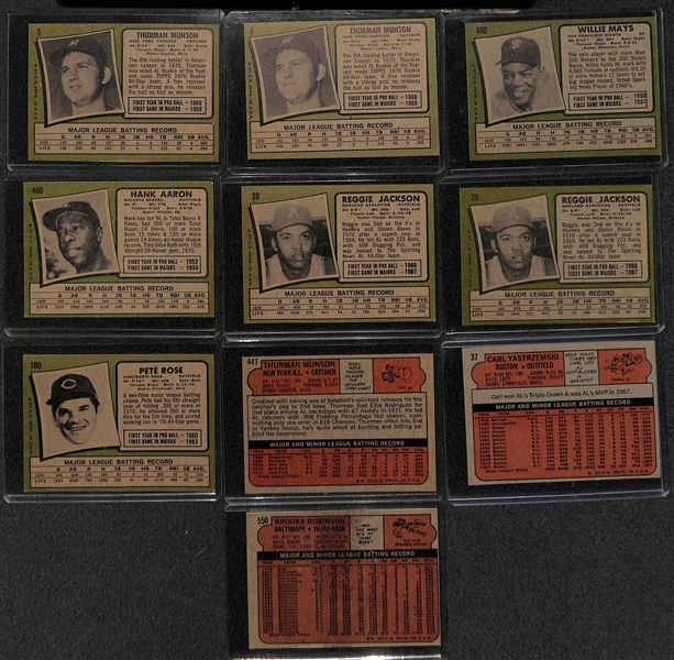 Lot of 125 Topps Baseball Cards from 1971 & 1972 w. 1971 Munson (2)