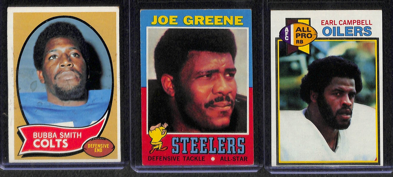 Lot of 15 Topps Football Cards from 1956-1979 & 6 Sealed 1982 Football Packs w. 1956 Lenny Moore RC