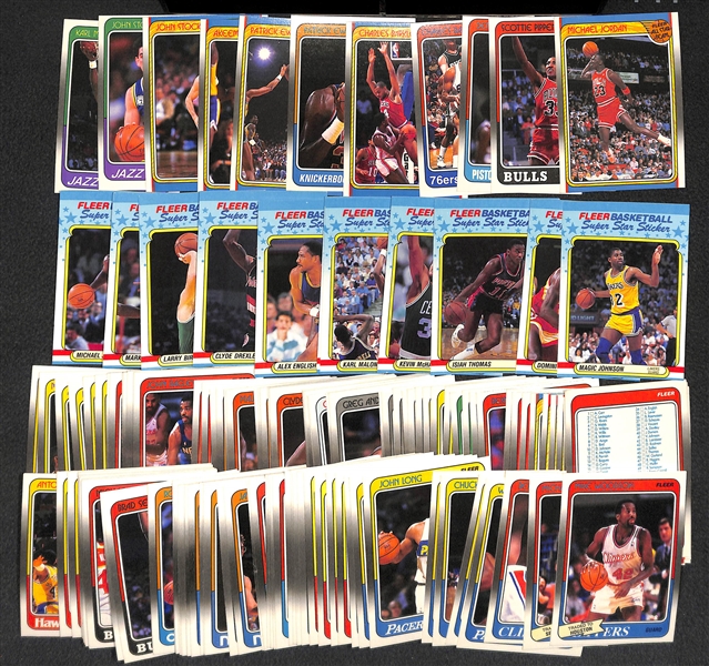 1988-89 Fleer Basketball Complete Set w. Stickers with 3rd Year Michael Jordan Card