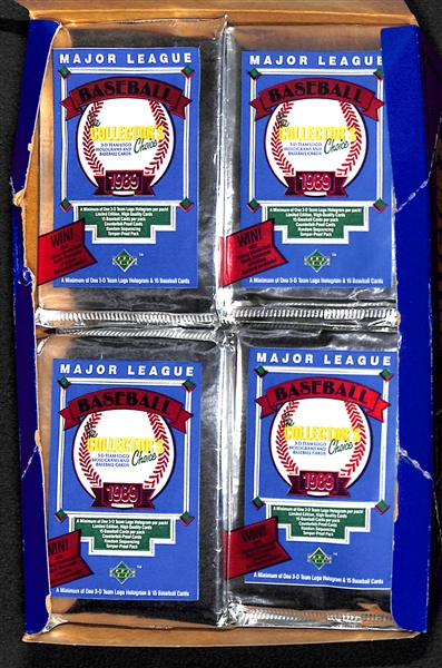 1989 Upper Deck Baseball Wax Box w. 36 Unopened Packs - Low # Series - BBCE