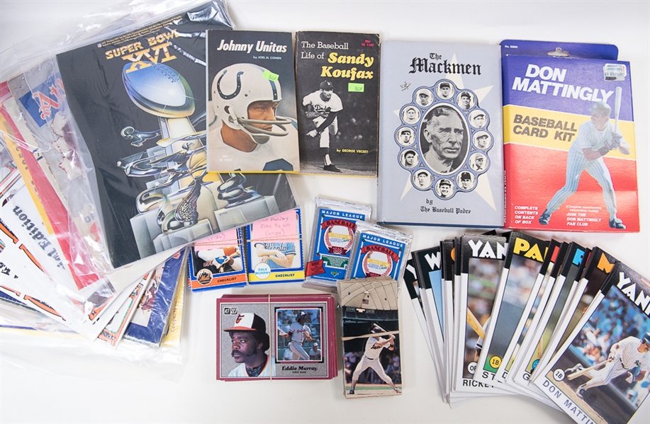 Bulk Lot Of Sports Booklets & Cards w. 1950 Athletics Book