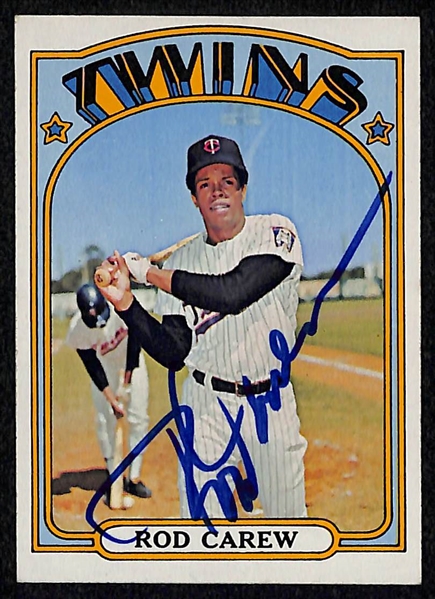 Rod Carew Signed Card & Sports Night Booklet With Many Autographs