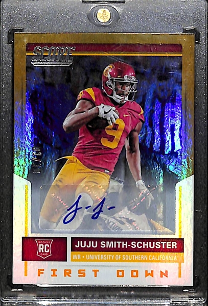 2017 Score Juju Smith Schuster 1/10 Gold Autograph Rookie Card