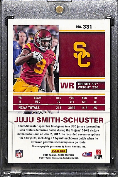 2017 Score Juju Smith Schuster 1/10 Gold Autograph Rookie Card