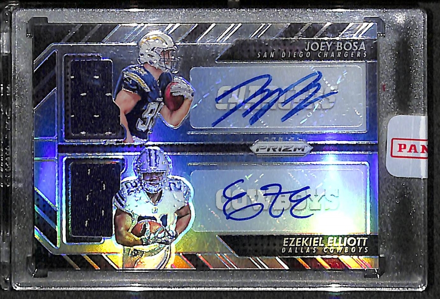 2016 Panini Prizm Ezekiel Elliott-Joey Bosa Autograph Rookie Jersey Card