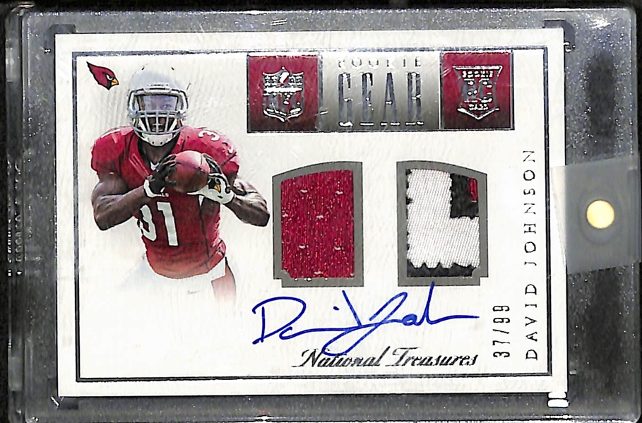 2015 National Treasures David Johnson Autograph Rookie Patch Card /99