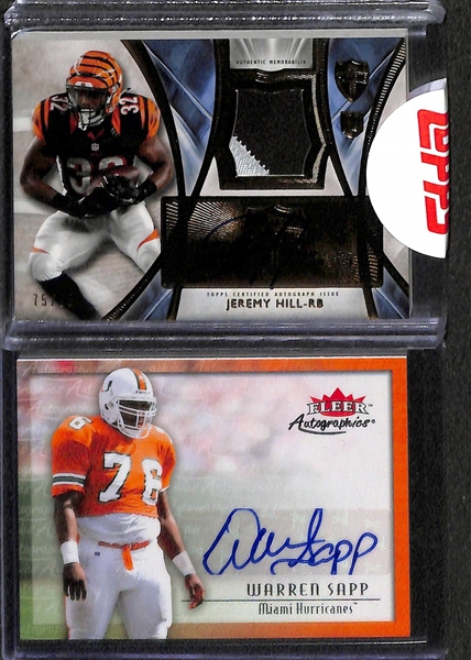 Lot Of 50 Football Autograph Card w. Jack Ham & Ryan Tannehill