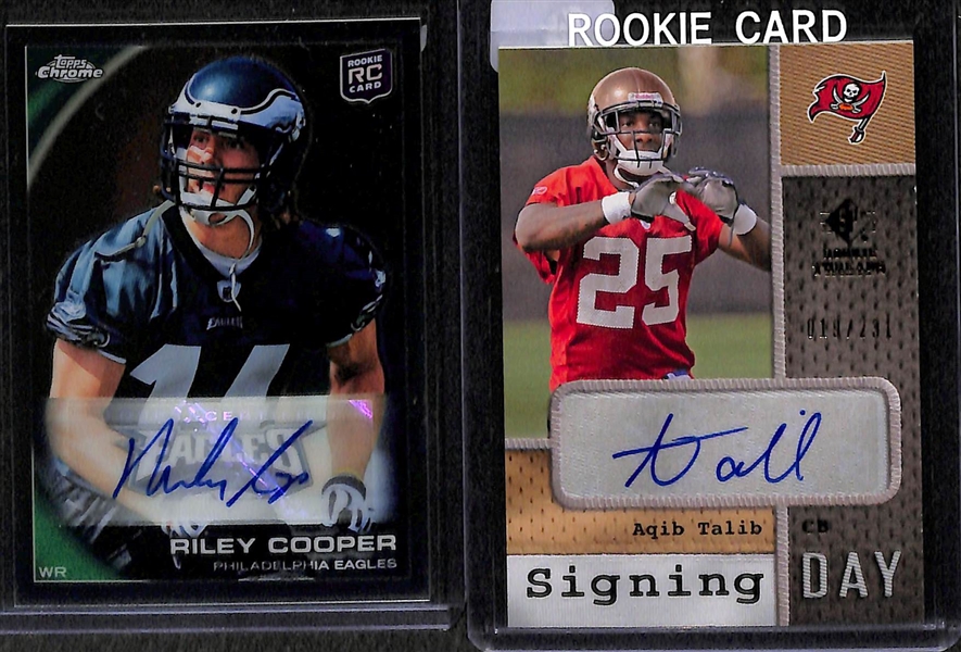 Lot Of 50 Football Autograph Cards w. McCarron, Mack, Gannon