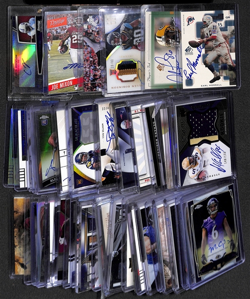Lot Of 40 Football Autograph Cards w. Joe Mixon & Chris Johnson