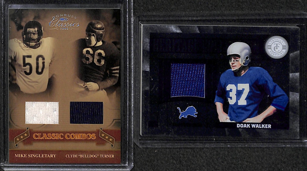 Lot Of 77 Football Relic Cards w. Andrew Luck & Brian Urlacher
