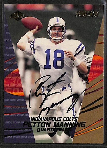 Lot Of 7 Football Stars Autograph Cards w. Peyton Manning & Hines Ward