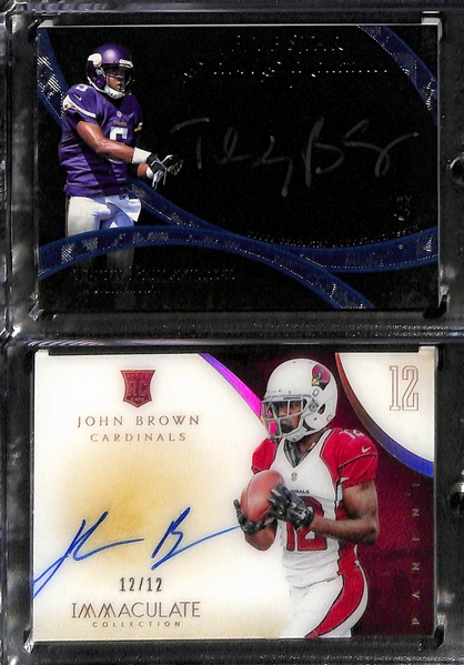 Lot Of 7 Football Stars Autograph Cards w. Peyton Manning & Hines Ward