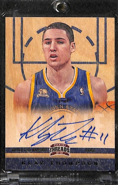 Lot OF 3 Basketball Stars Autograph Cards w. Leonard - Thompson - Towns