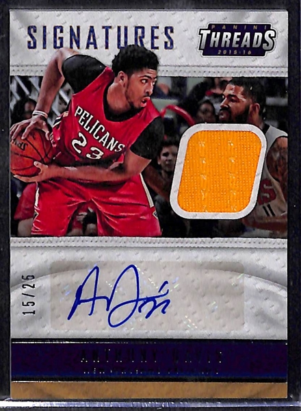 Lot Of 2 Anthony Davis Autograph Cards