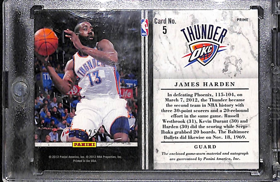 2011-12 Limited James Harden Autograph Patch Card 19/25