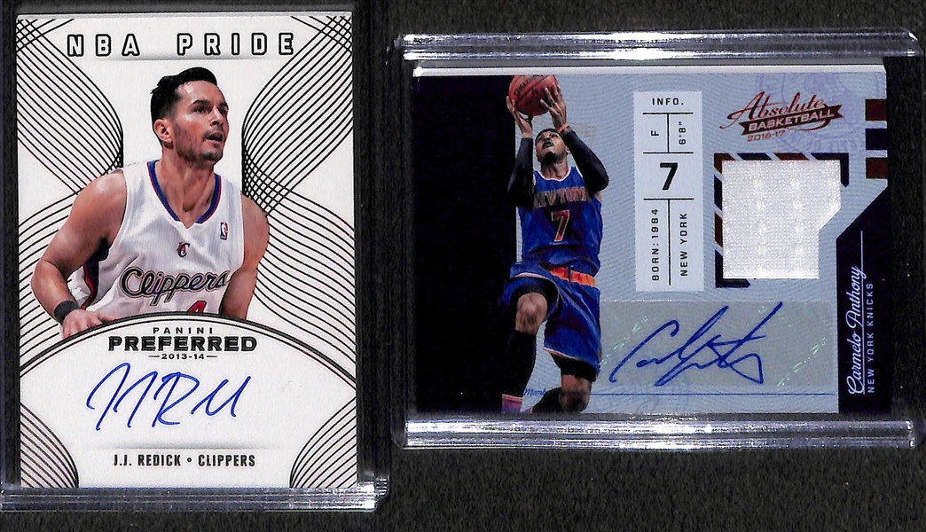 Lot Of 5 Basketball Stars Autograph Cards w. Wade - Anthony - Gordon