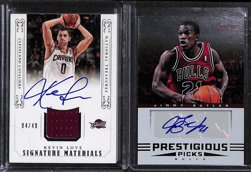 Lot Of 6 Basketball Stars Autograph Cards w. Kevin Love & Jimmy Butler
