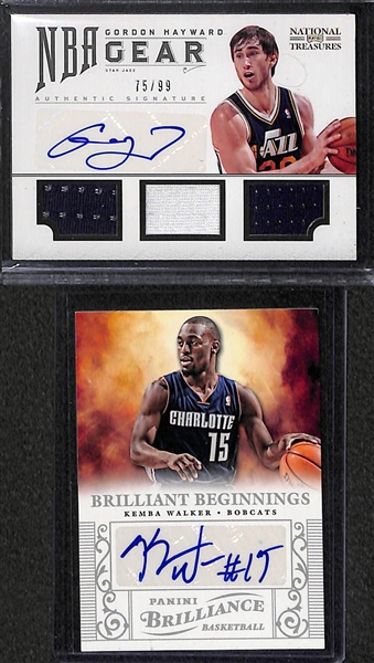 Lot Of 10 Basketball Autograph Cards w. Gasol & Walker