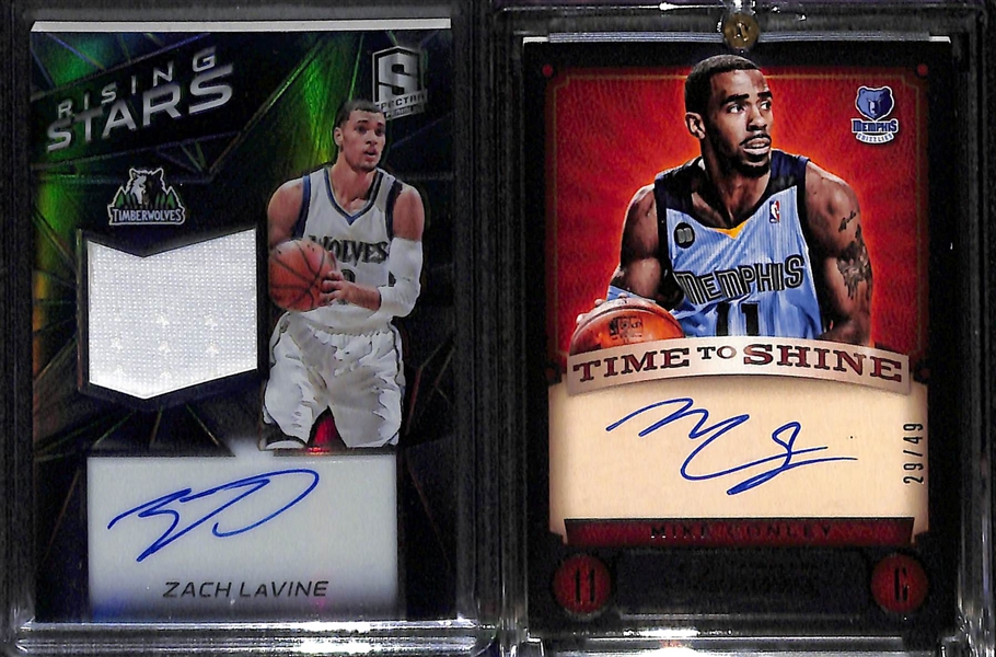 Lot Of 10 Basketball Autograph Cards w. Gasol & Walker