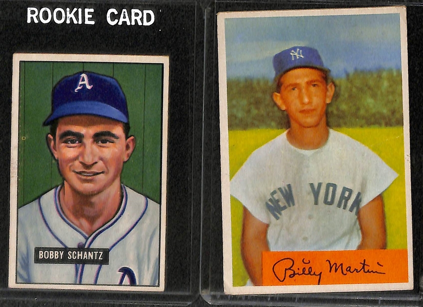 Lot of (9) 1950s Baseball Cards inc. HOFers/Stars inc. 1952 Topps Gil Hodges