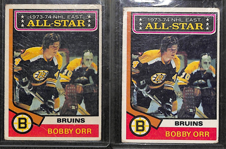 Lot of (21) Vintage Hockey Cards w/ Howe, Orr, Clarke, Dryden