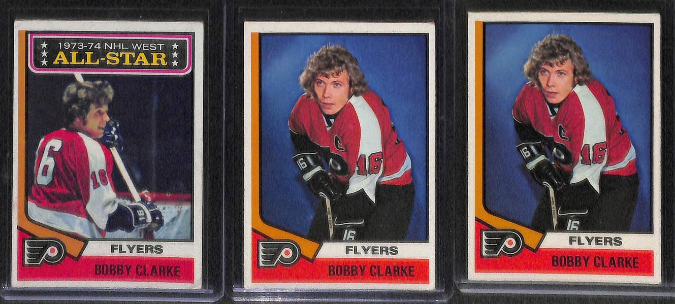 Lot of (21) Vintage Hockey Cards w/ Howe, Orr, Clarke, Dryden