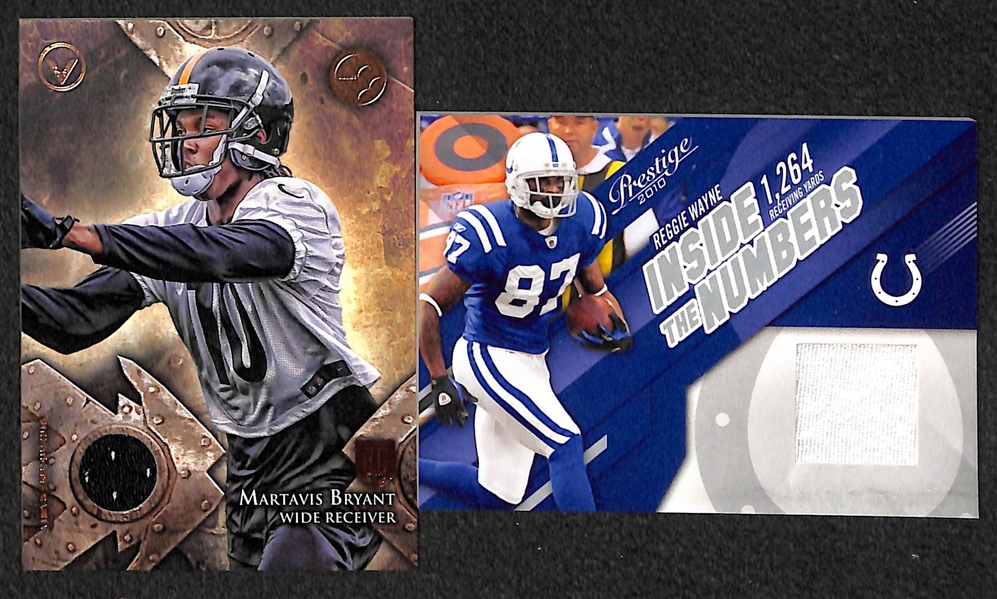 Lot Of 117 Football Relic Cards w. Flacco & Vick