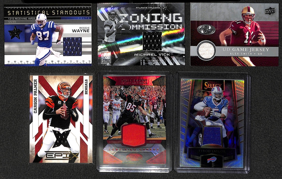 Lot Of 210 Football Relic Cards w. Palmer & Smith