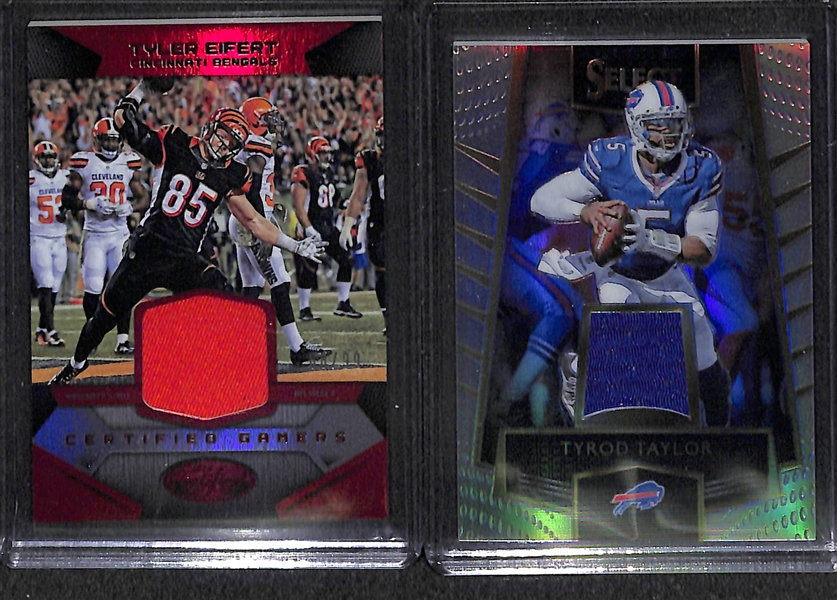 Lot Of 210 Football Relic Cards w. Palmer & Smith