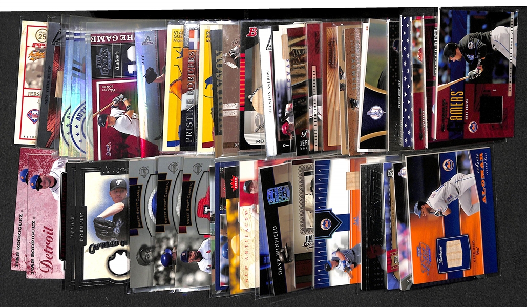 Lot OF 46 HOF & Stars Baseball Relic Cards w. Brett & Piazza