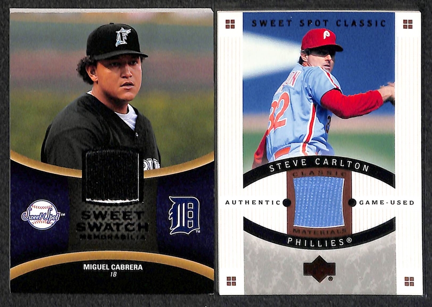 Lot OF 46 HOF & Stars Baseball Relic Cards w. Brett & Piazza