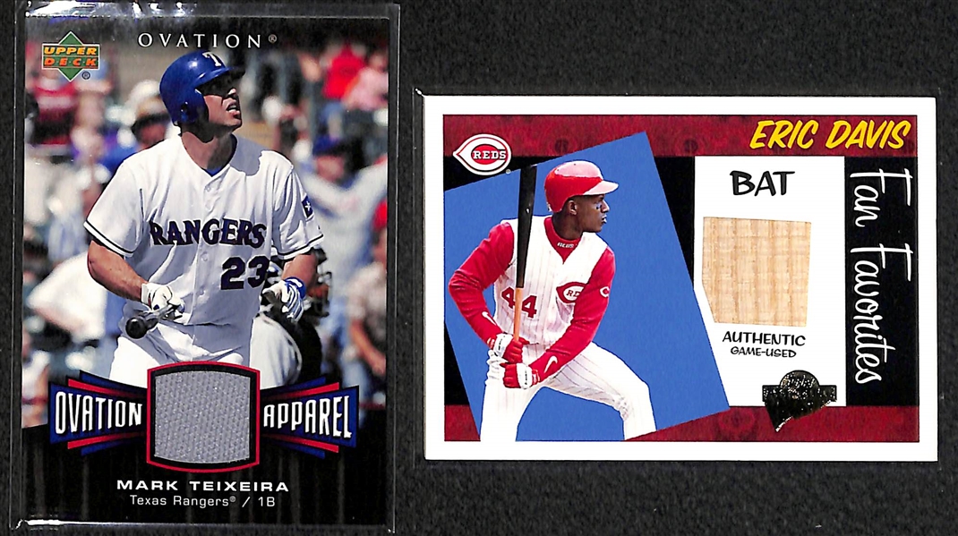 Lot OF 164 Baseball Relic Cards w. Wright & Perez