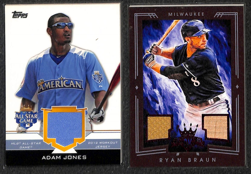 Lot OF 164 Baseball Relic Cards w. Wright & Perez