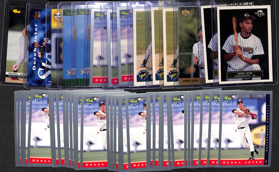 Lot Of 48 Derek Jeter Rookie Cards