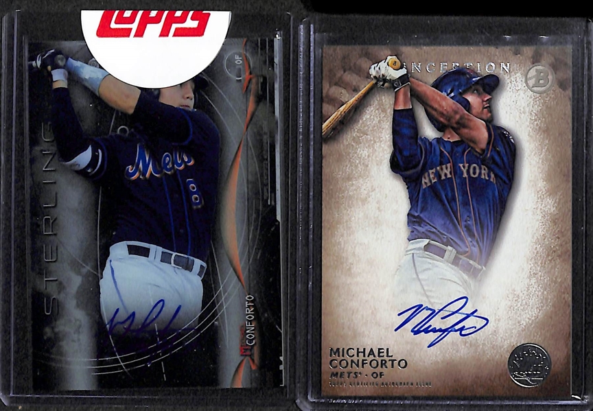 Lot Of 12 Baseball Autograph Rookie Cards w. Conforto & Syndergaard