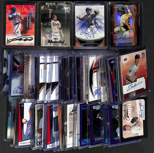 Lot Of 57 Baseball Autograph Cards w. Mancini & Guerrero