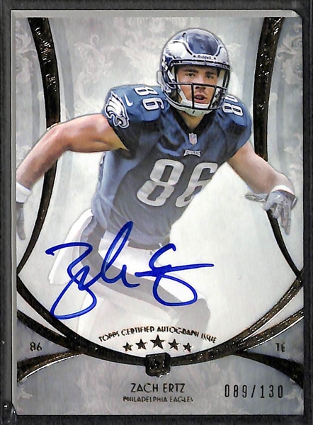 Lot Of 74 Football Autograph Cards w. Zach Ertz