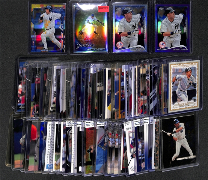 Lot Of 68 Assorted Derek Jeter Cards w. Refractors