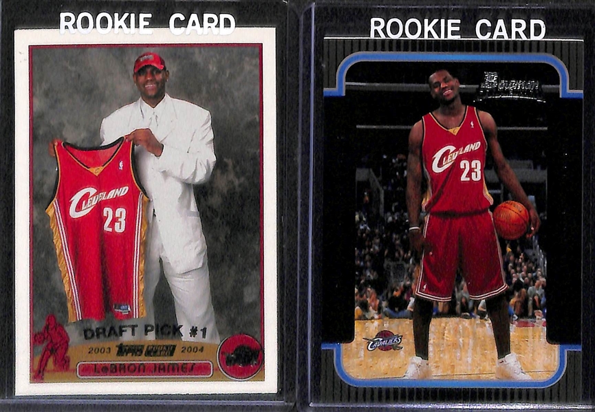 Lot Of 125 LeBron James Assorted Cards w. Rookies