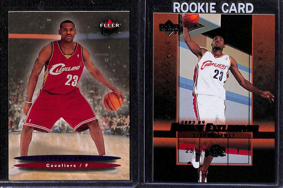Lot Of 125 LeBron James Assorted Cards w. Rookies