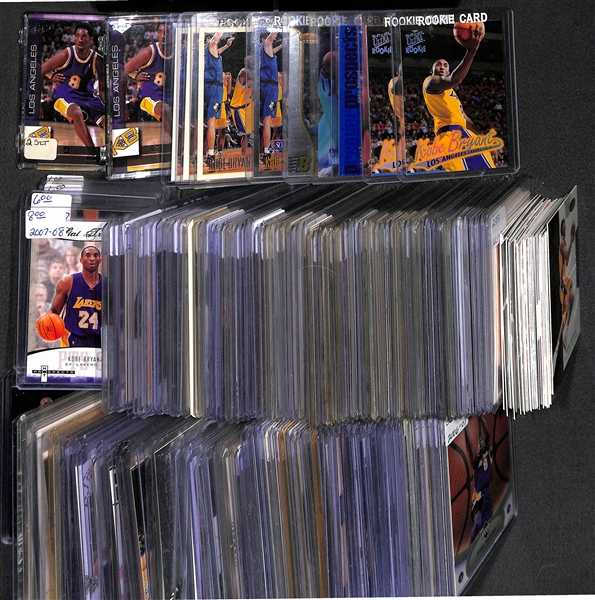 Lot Of 225 Kobe Bryant Assorted Cards w. Rookies