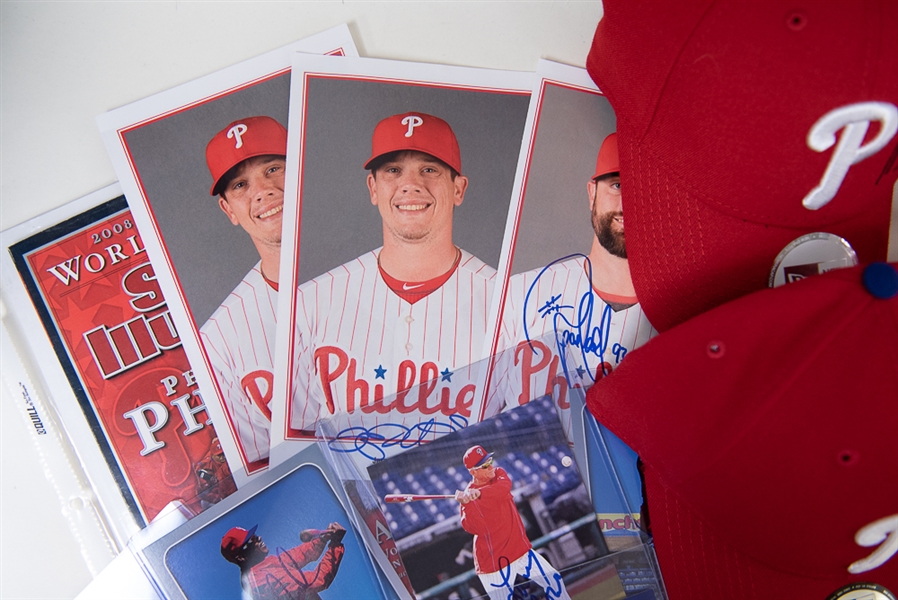 Phillies Autograph & Memorabilia Lot w. Ryan Howard Autograph