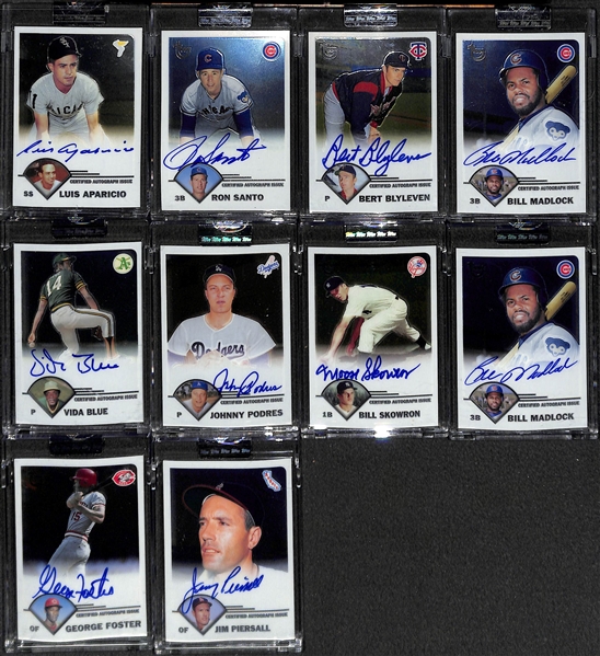Mixed Lot Of Baseball Autos/Relics/Refractors w. Santo & Aparicio
